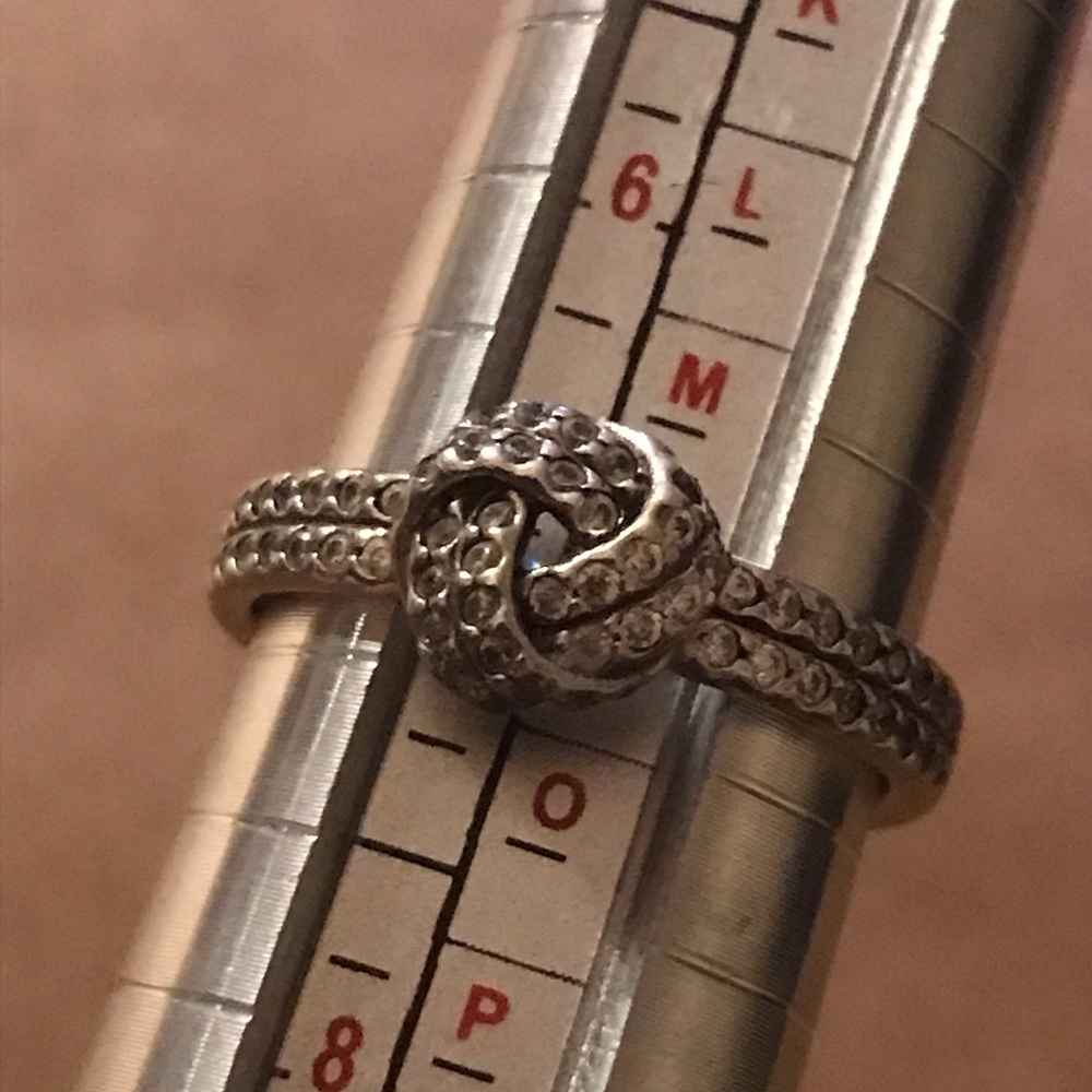 Pandora Silver Knot Ring ps925 ALE sz 54 / sz7 - Picture 8 of 8